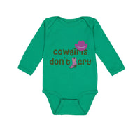 Long Sleeve Bodysuit Baby Cowgirls Don'T Cry Western Style B Boy & Girl Clothes - Cute Rascals