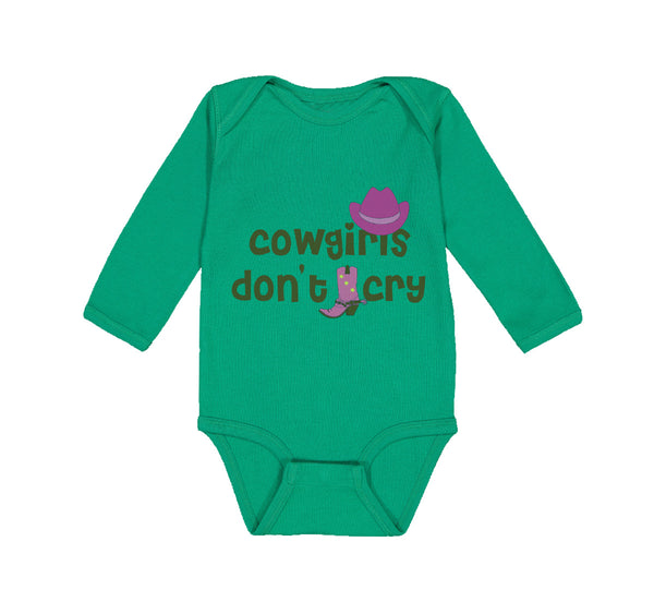 Long Sleeve Bodysuit Baby Cowgirls Don'T Cry Western Style B Boy & Girl Clothes - Cute Rascals