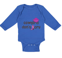 Long Sleeve Bodysuit Baby Cowgirls Don'T Cry Western Style B Boy & Girl Clothes - Cute Rascals