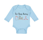 Long Sleeve Bodysuit Baby Eat, Sleep, Hockey Boy & Girl Clothes Cotton - Cute Rascals