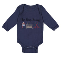 Long Sleeve Bodysuit Baby Eat, Sleep, Hockey Boy & Girl Clothes Cotton - Cute Rascals