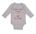 Long Sleeve Bodysuit Baby Course Look Mailman He's Daddy Dad Father's Cotton