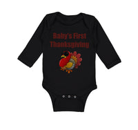 Long Sleeve Bodysuit Baby Baby's First Thanksgiving Boy & Girl Clothes Cotton - Cute Rascals