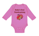 Long Sleeve Bodysuit Baby Baby's First Thanksgiving Boy & Girl Clothes Cotton - Cute Rascals