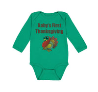 Long Sleeve Bodysuit Baby Baby's First Thanksgiving Boy & Girl Clothes Cotton - Cute Rascals