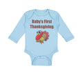 Long Sleeve Bodysuit Baby Baby's First Thanksgiving Boy & Girl Clothes Cotton