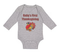 Long Sleeve Bodysuit Baby Baby's First Thanksgiving Boy & Girl Clothes Cotton