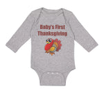 Long Sleeve Bodysuit Baby Baby's First Thanksgiving Boy & Girl Clothes Cotton - Cute Rascals