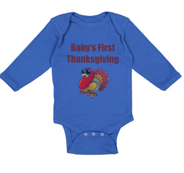 Long Sleeve Bodysuit Baby Baby's First Thanksgiving Boy & Girl Clothes Cotton