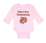 Long Sleeve Bodysuit Baby Baby's First Thanksgiving Boy & Girl Clothes Cotton - Cute Rascals