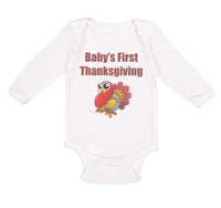 Long Sleeve Bodysuit Baby Baby's First Thanksgiving Boy & Girl Clothes Cotton - Cute Rascals