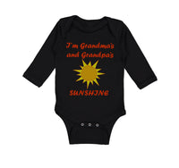 Long Sleeve Bodysuit Baby I'M Grandma's and Grandpa's Sunshine Grandparents