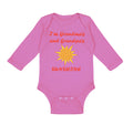 Long Sleeve Bodysuit Baby I'M Grandma's and Grandpa's Sunshine Grandparents