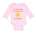 Long Sleeve Bodysuit Baby I'M Grandma's and Grandpa's Sunshine Grandparents