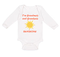 Long Sleeve Bodysuit Baby I'M Grandma's and Grandpa's Sunshine Grandparents