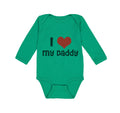 Long Sleeve Bodysuit Baby I Love My Daddy Dad Father's Day Style L Cotton