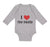Long Sleeve Bodysuit Baby I Love My Daddy Dad Father's Day Style L Cotton