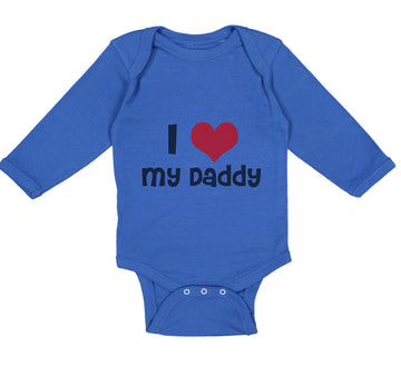 Long Sleeve Bodysuit Baby I Love My Daddy Dad Father's Day Style L Cotton