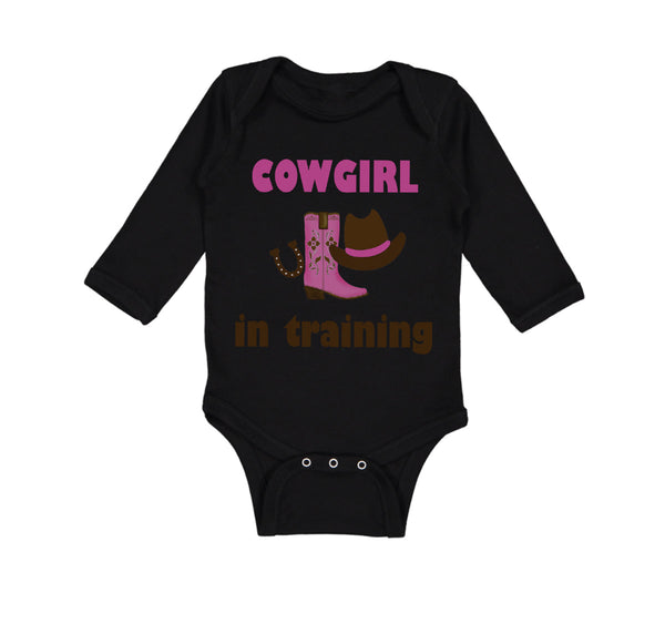 Long Sleeve Bodysuit Baby Cowgirl in Training Western Style C Boy & Girl Clothes - Cute Rascals