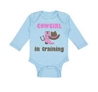 Long Sleeve Bodysuit Baby Cowgirl in Training Western Style C Boy & Girl Clothes - Cute Rascals