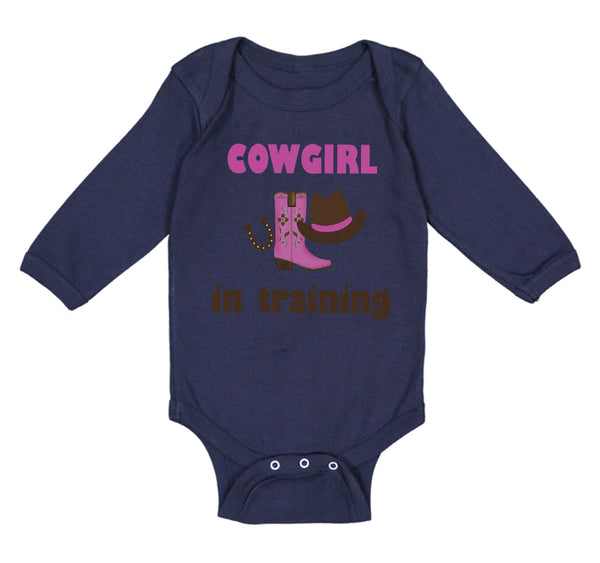 Long Sleeve Bodysuit Baby Cowgirl in Training Western Style C Boy & Girl Clothes - Cute Rascals