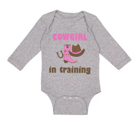 Long Sleeve Bodysuit Baby Cowgirl in Training Western Style C Boy & Girl Clothes - Cute Rascals