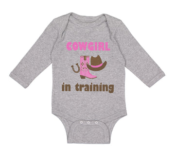Long Sleeve Bodysuit Baby Cowgirl in Training Western Style C Boy & Girl Clothes