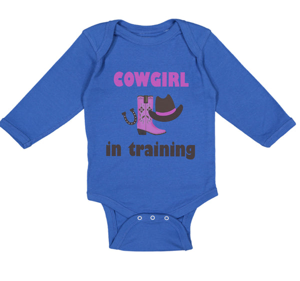 Long Sleeve Bodysuit Baby Cowgirl in Training Western Style C Boy & Girl Clothes - Cute Rascals