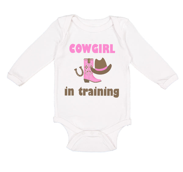Long Sleeve Bodysuit Baby Cowgirl in Training Western Style C Boy & Girl Clothes - Cute Rascals