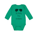 Long Sleeve Bodysuit Baby Daddy Flies Airplanes Pilot Dad Father's C Cotton
