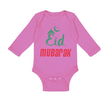 Long Sleeve Bodysuit Baby Eid Mubarak Arabic Boy & Girl Clothes Cotton