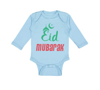 Long Sleeve Bodysuit Baby Eid Mubarak Arabic Boy & Girl Clothes Cotton - Cute Rascals