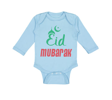 Long Sleeve Bodysuit Baby Eid Mubarak Arabic Boy & Girl Clothes Cotton