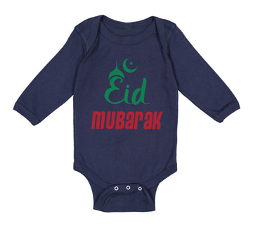 Long Sleeve Bodysuit Baby Eid Mubarak Arabic Boy & Girl Clothes Cotton