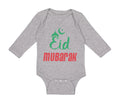 Long Sleeve Bodysuit Baby Eid Mubarak Arabic Boy & Girl Clothes Cotton