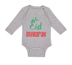 Long Sleeve Bodysuit Baby Eid Mubarak Arabic Boy & Girl Clothes Cotton - Cute Rascals