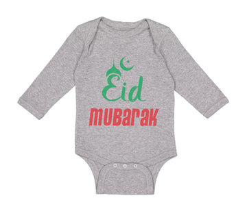 Long Sleeve Bodysuit Baby Eid Mubarak Arabic Boy & Girl Clothes Cotton
