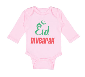 Long Sleeve Bodysuit Baby Eid Mubarak Arabic Boy & Girl Clothes Cotton