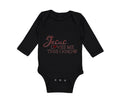 Long Sleeve Bodysuit Baby Jesus Loves Me This I Know Christian Jesus God Style B