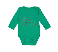 Long Sleeve Bodysuit Baby Jesus Loves Me This I Know Christian Jesus God Style B