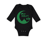 Long Sleeve Bodysuit Baby My First Eid Arabic Boy & Girl Clothes Cotton