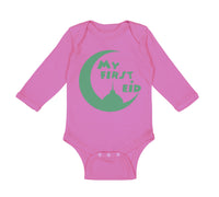 Long Sleeve Bodysuit Baby My First Eid Arabic Boy & Girl Clothes Cotton