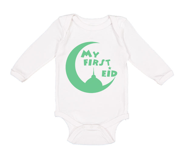 Long Sleeve Bodysuit Baby My First Eid Arabic Boy & Girl Clothes Cotton