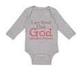 Long Sleeve Bodysuit Baby I Am Proof That God Answers Prayers Christian Cotton