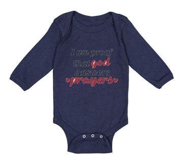 Long Sleeve Bodysuit Baby I Am Proof That God Answers Prayers Jewish Cotton