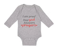 Long Sleeve Bodysuit Baby I Am Proof That God Answers Prayers Jewish Cotton