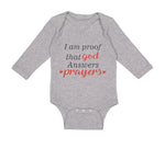 Long Sleeve Bodysuit Baby I Am Proof That God Answers Prayers Jewish Cotton - Cute Rascals