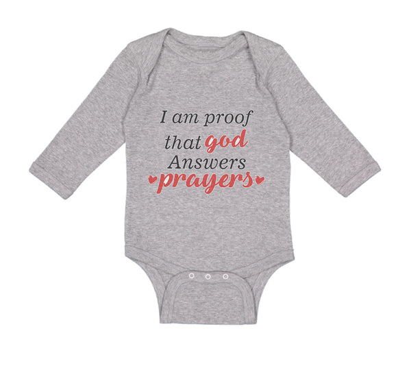 Long Sleeve Bodysuit Baby I Am Proof That God Answers Prayers Jewish Cotton - Cute Rascals