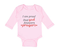 Long Sleeve Bodysuit Baby I Am Proof That God Answers Prayers Jewish Cotton - Cute Rascals