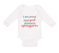 Long Sleeve Bodysuit Baby I Am Proof That God Answers Prayers Jewish Cotton - Cute Rascals